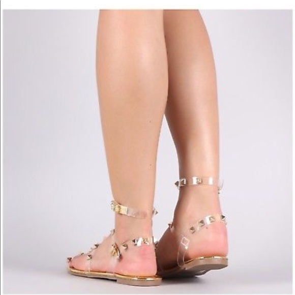 transparent gladiator sandals